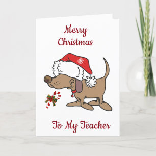 MERRY CHRISTMAS TO MY ***TEACHER*** HOLIDAY CARD