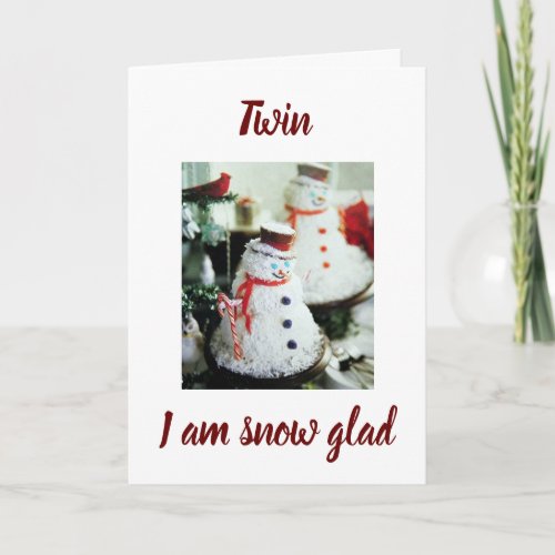 MERRY CHRISTMAS TO MY TWIN CARD