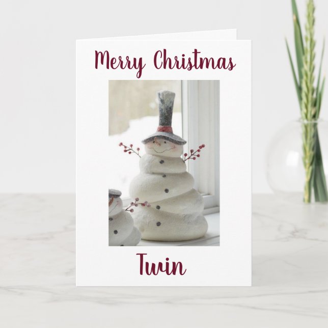 MERRY CHRISTMAS TO MY ****TWIN**** HOLIDAY CARD (Front)