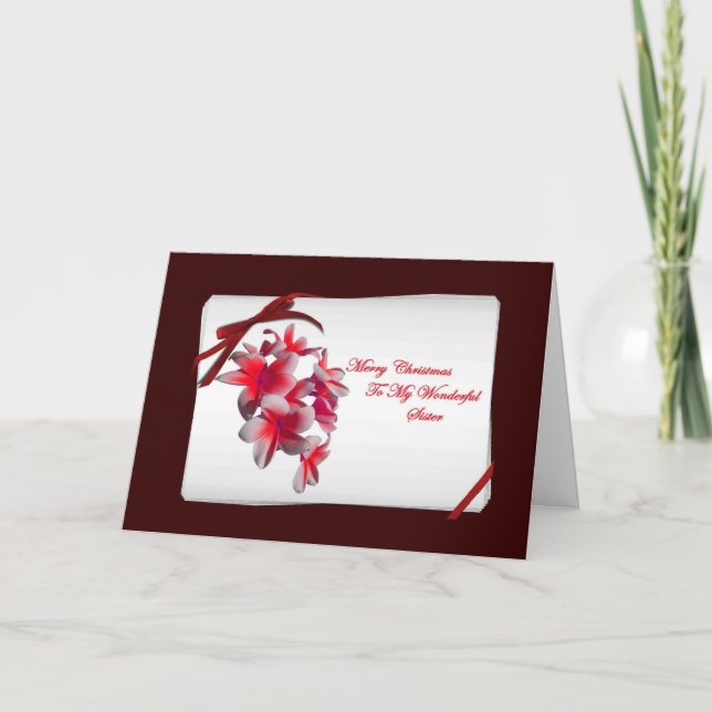 Merry Christmas to My Wonderful Sister Card (Front)