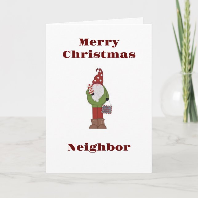 MERRY CHRISTMAS TO **NEIGHBER** HOLIDAY CARD (Front)