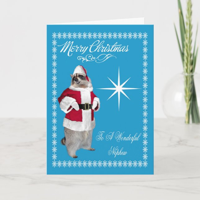 Merry Christmas To Nephew Greeting Card (Front)