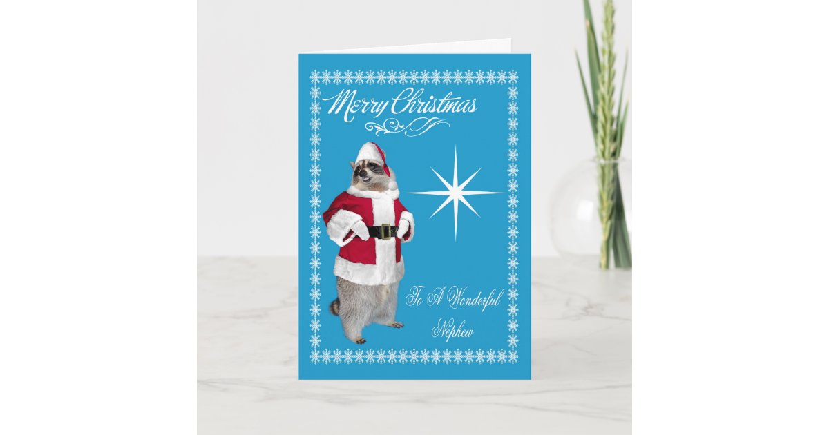 Merry Christmas To Nephew Greeting Card | Zazzle.com