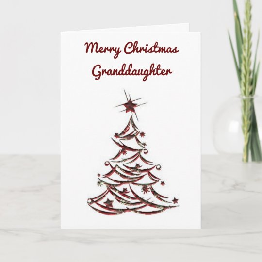 MERRY CHRISTMAS to our GRANDDAUGHTER CHRISTMAS Holiday Card | Zazzle.com