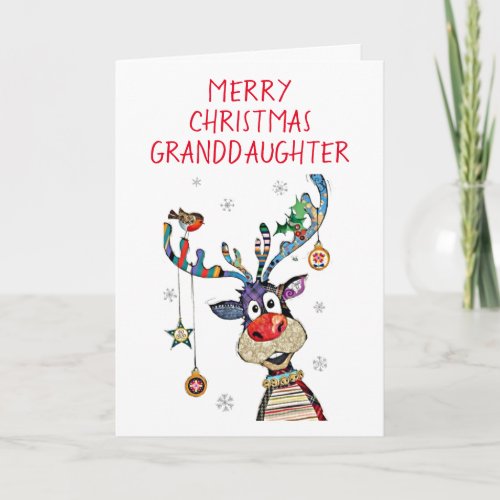 MERRY CHRISTMAS to our GRANDDAUGHTER CHRISTMAS Holiday Card