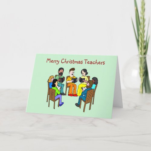 Merry Christmas to teacher school teacher xmas Holiday Card