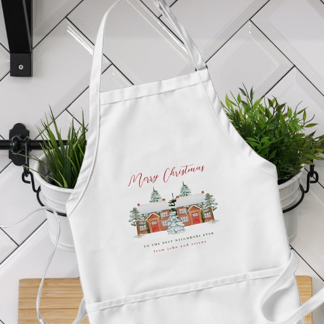Merry Christmas to the Best Neighbors Ever Adult Apron (Creator Uploaded)