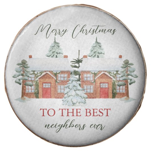 Merry Christmas to the Best Neighbors Ever Chocolate Covered Oreo (Front)