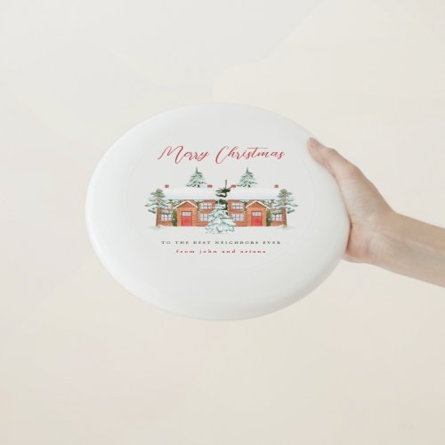 Merry Christmas to the Best Neighbors Wham_O Frisbee