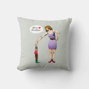 Merry Christmas to the little elf Throw Pillow