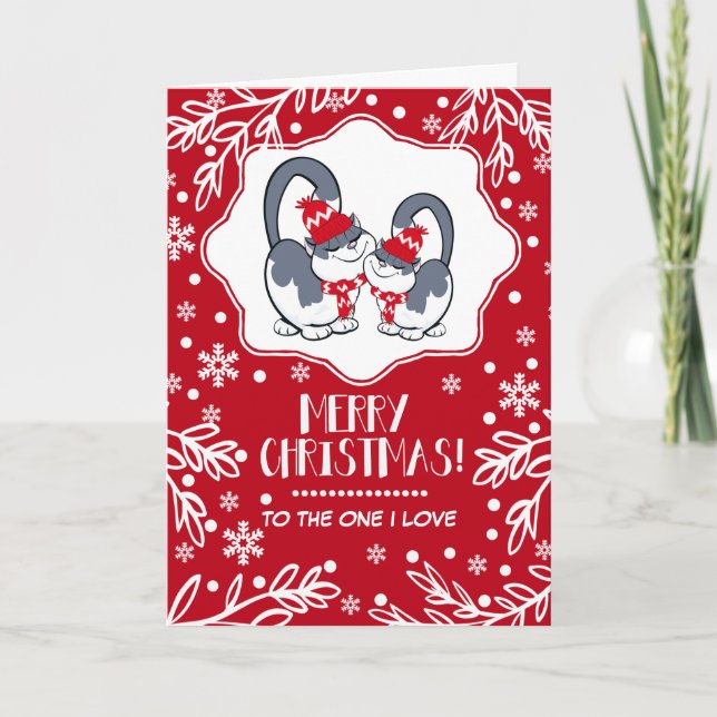 Merry Christmas to the One I Love  Holiday Card (Front)