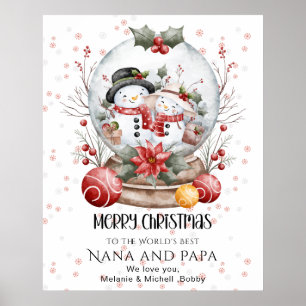 Merry Christmas To The World's Best Grandparents  Poster