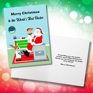 Merry Christmas to World's Best Doctor Card