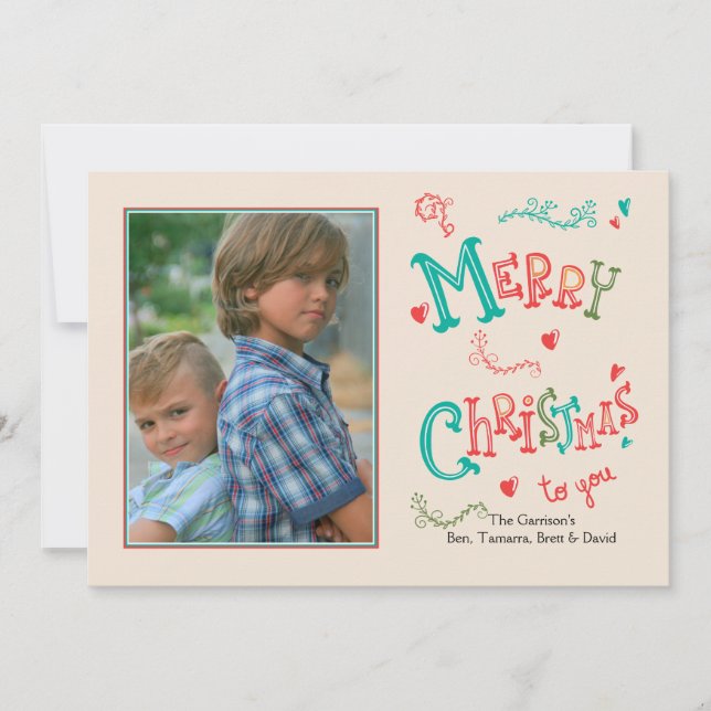 Merry Christmas To You Photo Holiday Card (Front)