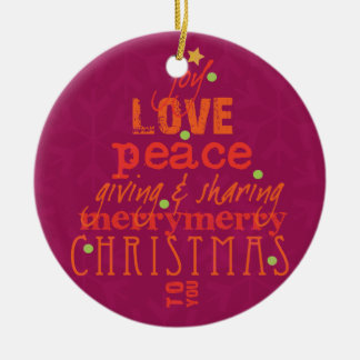 Merry Christmas to You Tree Ornament