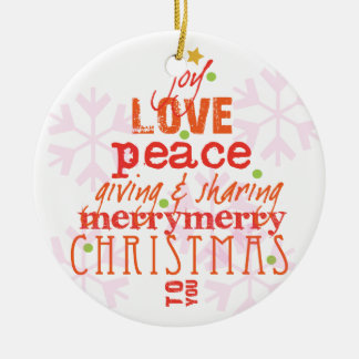 Merry Christmas to You Tree Ornament