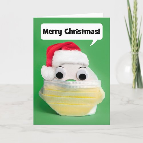 Merry Christmas Toilet Paper in Covid Face Mask Holiday Card