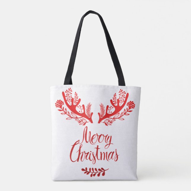 merry christmas tote bag (Back)