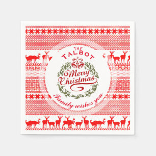 MERRY CHRISTMAS Traditional personalized P Napkin