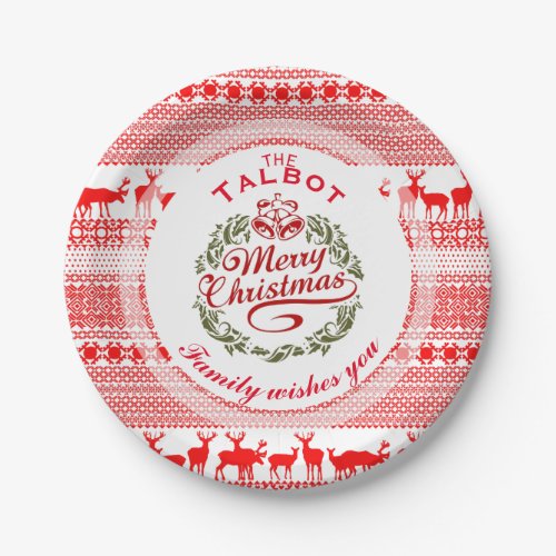 MERRY CHRISTMAS Traditional personalized P plate