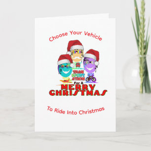 Merry Christmas Transportation Greeting Card