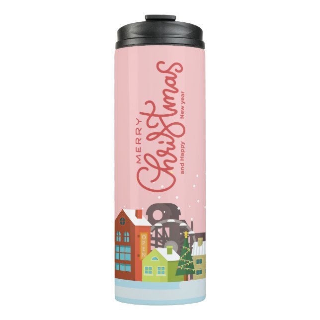 Merry Christmas Travel Mug | Festive Holiday (Front)