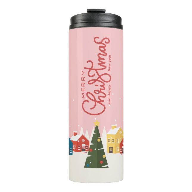 Merry Christmas Travel Mug | Festive Holiday  (Front)