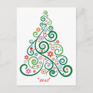 MERRY CHRISTMAS TREE 2013 Postcard