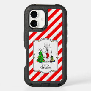 Merry Christmas Tree 2 Poodle (white) Dog Cute iPhone 16 Case
