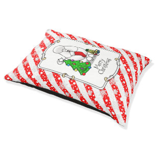 Merry Christmas Tree 2 Poodle (white) Dog Cute Pet Bed