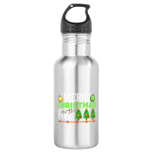 Merry Christmas Tree-34564 Stainless Steel Water Bottle