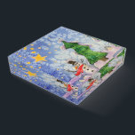 Merry Christmas Tree And Frosty Snowman Watercolor Paperweight<br><div class="desc">Glass Square Shaped Paperweight printed with Merry Christmas Tree And Frosty Snowman Watercolor painting original artwork design and select products collection by TheFabricSeal print on demand shop at Zazzle.com #ZazzleMade https://www.zazzle.com/store/thefabricseal TheFabricSeal©️Original. This cheerfully fun design image print is a hand painted watercolor painting is a whimsical wintertime season landscape scene...</div>