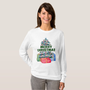 Merry Christmas Tree And Gifts T-Shirt