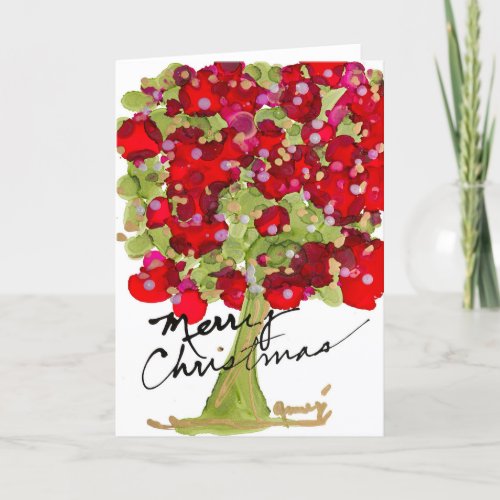 Merry Christmas Tree Blank Card