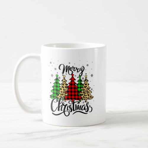 Merry Christmas Tree Buffalo Plaid Xmas Coffee Mug