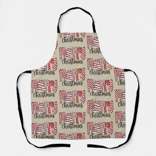 Merry Christmas Tree Cake Xmas Festive Holiday  Apron