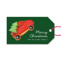 Merry Christmas Tree & Car Sugar Cookie