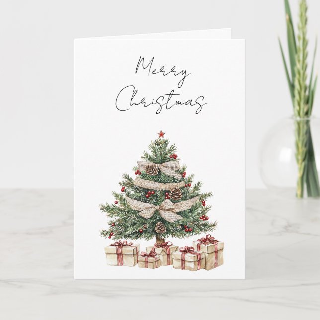 Merry Christmas Tree Card (Front)