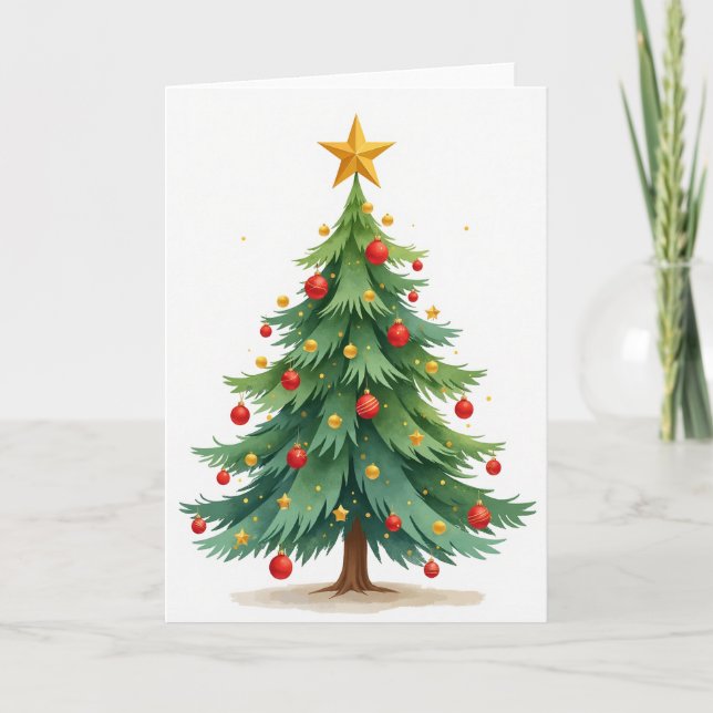 Merry Christmas Tree Card (Front)