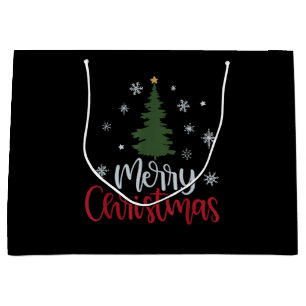 Merry Christmas Tree Christmas Shirts For Women An Large Gift Bag
