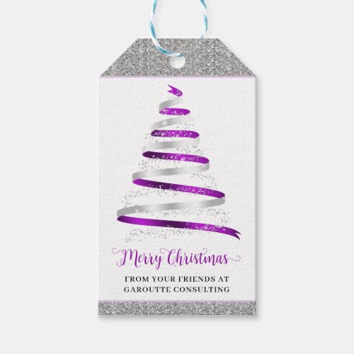 Merry Christmas Tree Corporate Business Holiday  Gift Tags