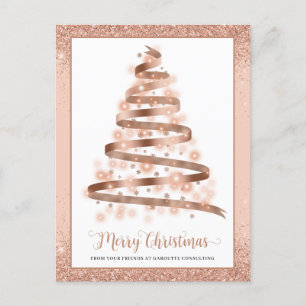 Merry Christmas Tree Corporate Business Logo Holiday Postcard