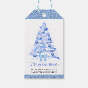 Merry Christmas Tree Corporate Holiday Gift Tags