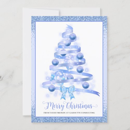 Merry Christmas Tree Corporate Logo Holiday Card