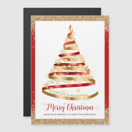 Merry Christmas Tree Corporate Logo Holiday Magnet