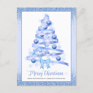 Merry Christmas Tree Corporate Logo Holiday Postcard