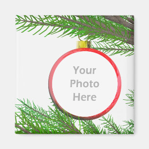 Merry Christmas Tree Decoration (photo frame) Magnet