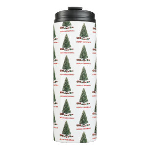 Merry Christmas. Tree (design 1) with gifts Thermal Tumbler