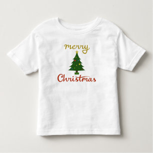 Merry Christmas+Tree Design Toddler T-shirt