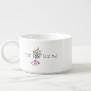 Merry Christmas Tree Doodle Art  Bowl